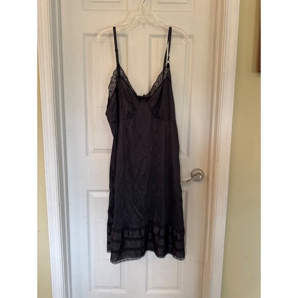 Other - Vintage Unbranded Black Lace Nightgown XL